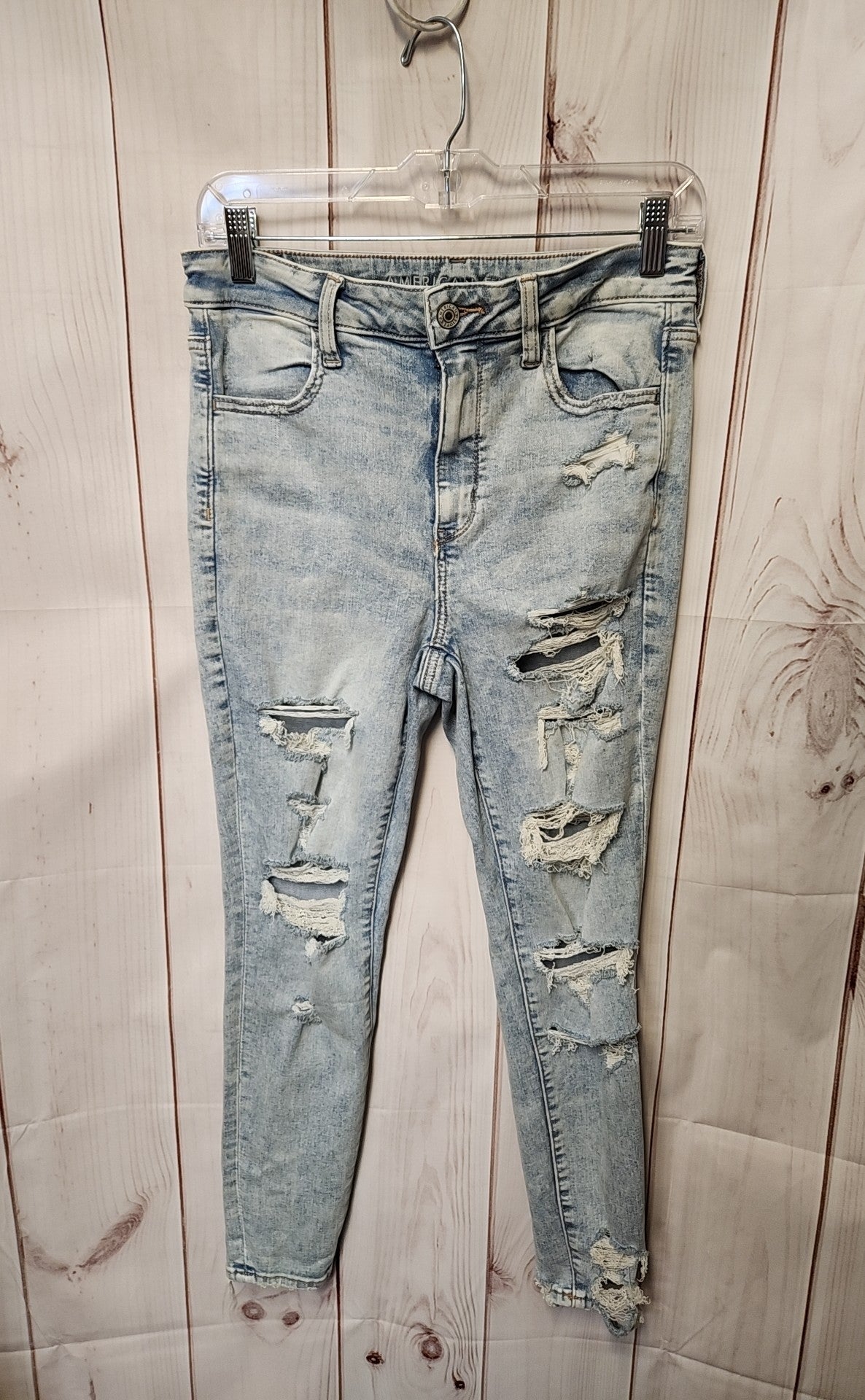 American Eagle Women's Size 30 (9-10) Super High Rise Jegging Blue Jeans