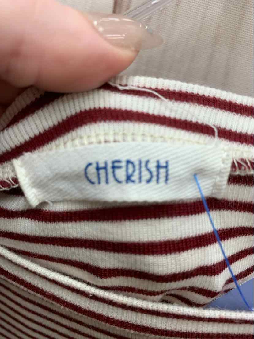 Cherish Women's Size XL Red & White Long Sleeve Top