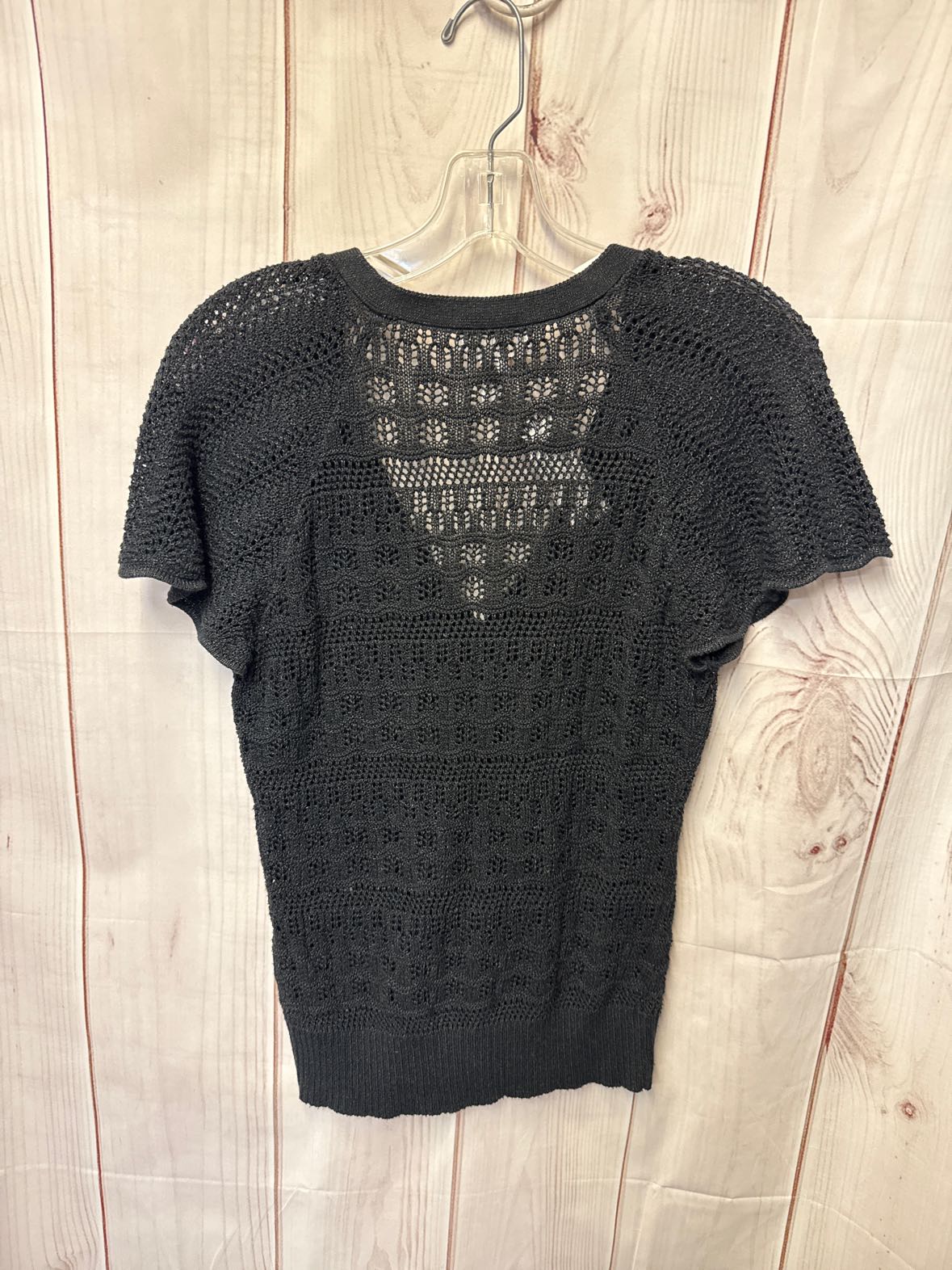 Loft Women's Size S Black Knit Short Sleeve Top