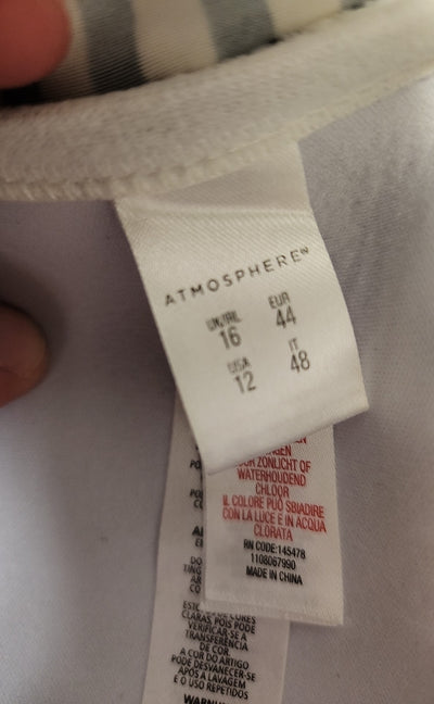 Atmosphere Women's Size 12 White & Black 2 Pcs Bikini