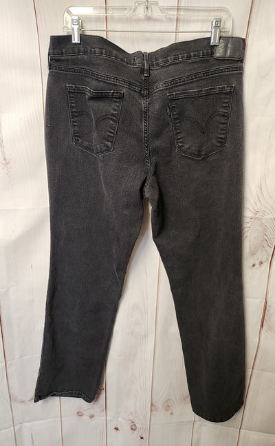 Levis Women's Size 33 (15-16) Black Jeans 505 Straight