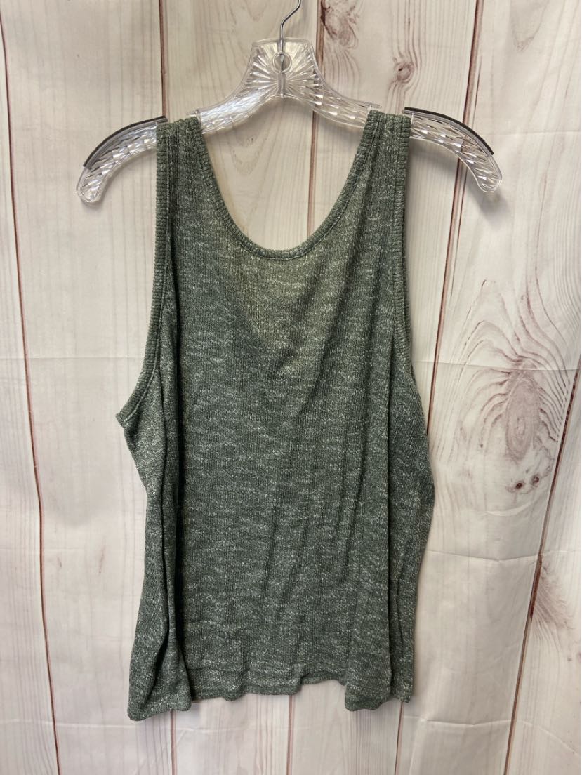 Time and Tru Women's Size XXXL Olive Green Knit Sleeveless Top