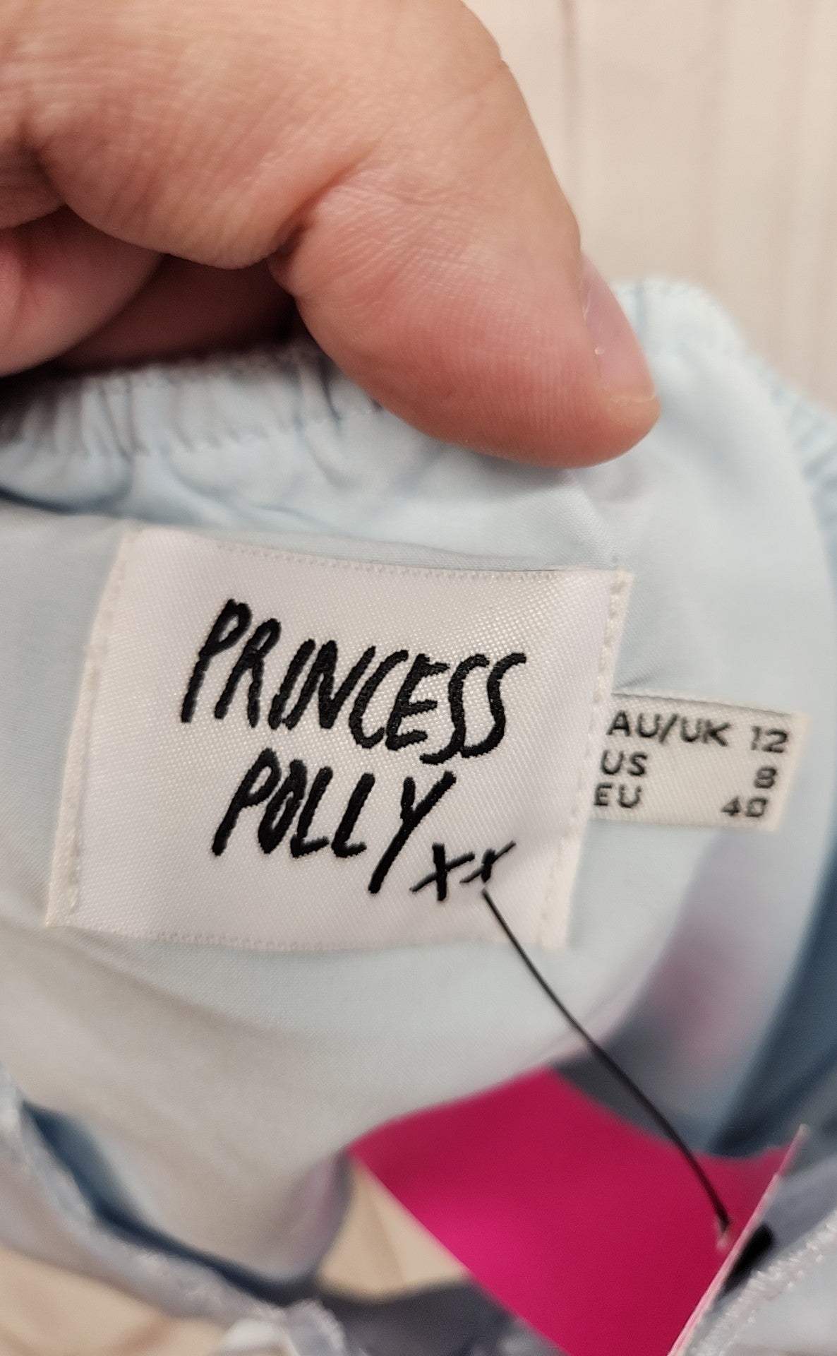 Princess Polly Women's Size 8 Blue Sleeveless Top