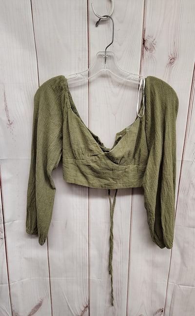 Princess Polly Women's Size 4 Olive Long Sleeve Top