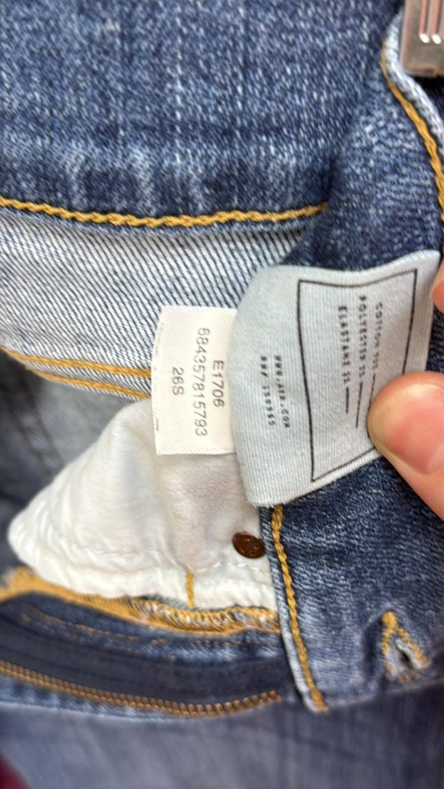 Ayr Women's Size 26S 26 Short (1-2) Blue Jeans High Rise Straight Leg Ankle