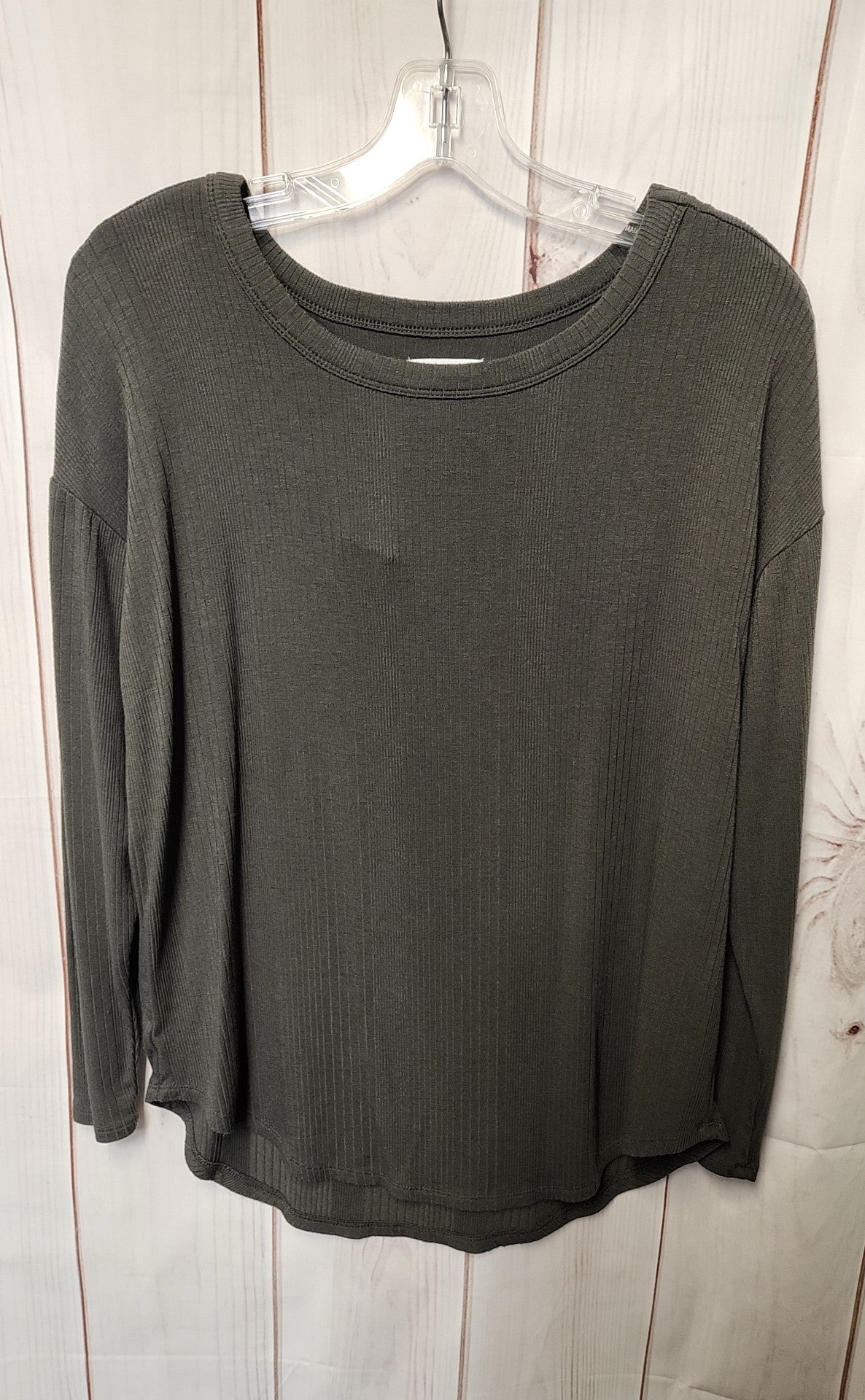 Lou & Grey Women's Size S Olive Green 3/4 Sleeve Top