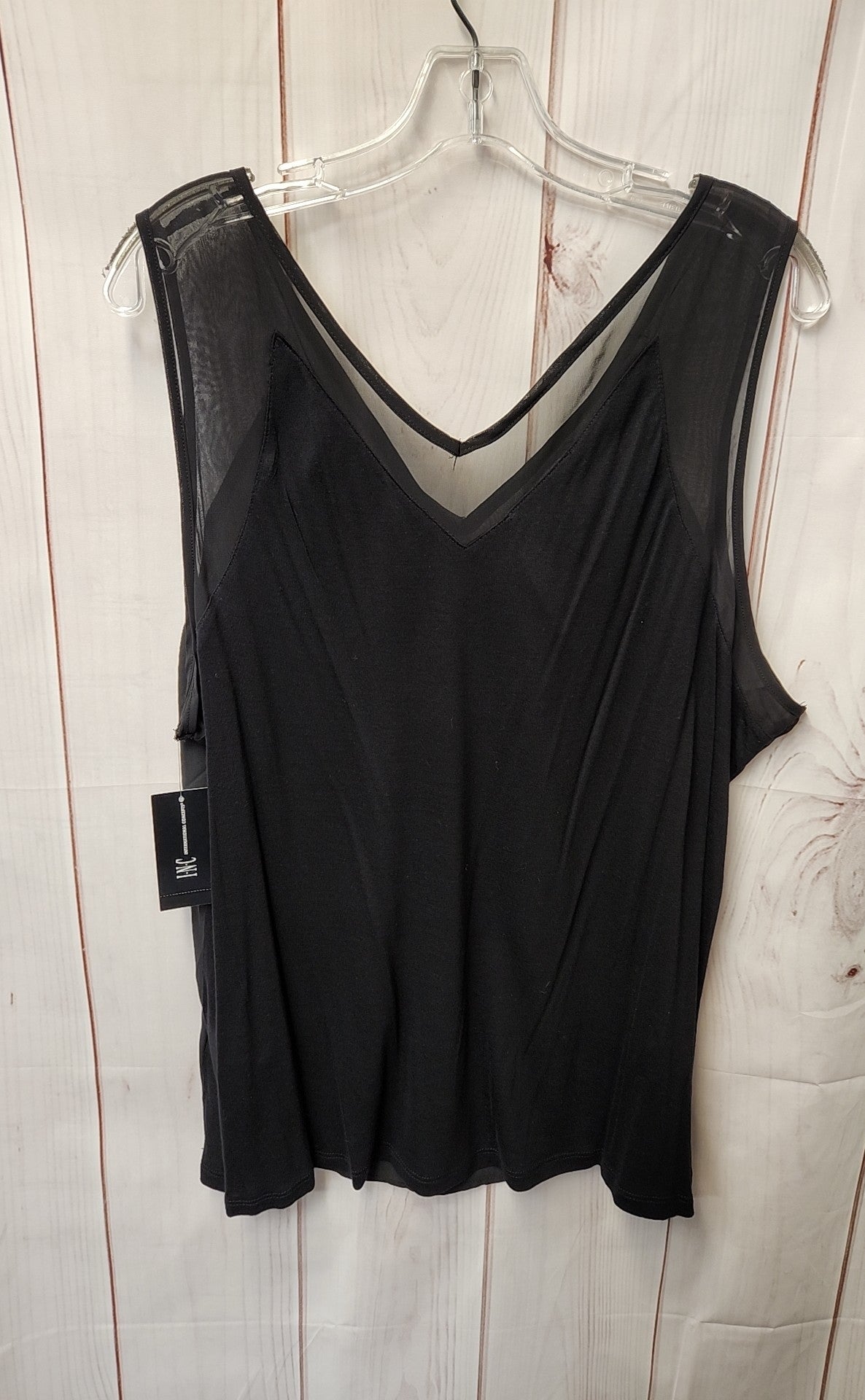 NWT INC Women's Size XXL Black Sleeveless Top