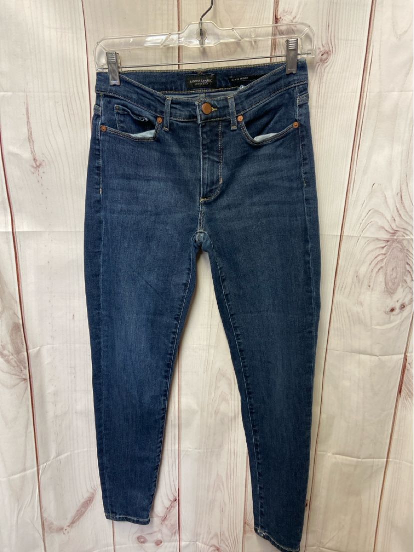 Banana Republic Women's Size 27 (3-4) Blue Denim Jeans Mid Rise Skinny