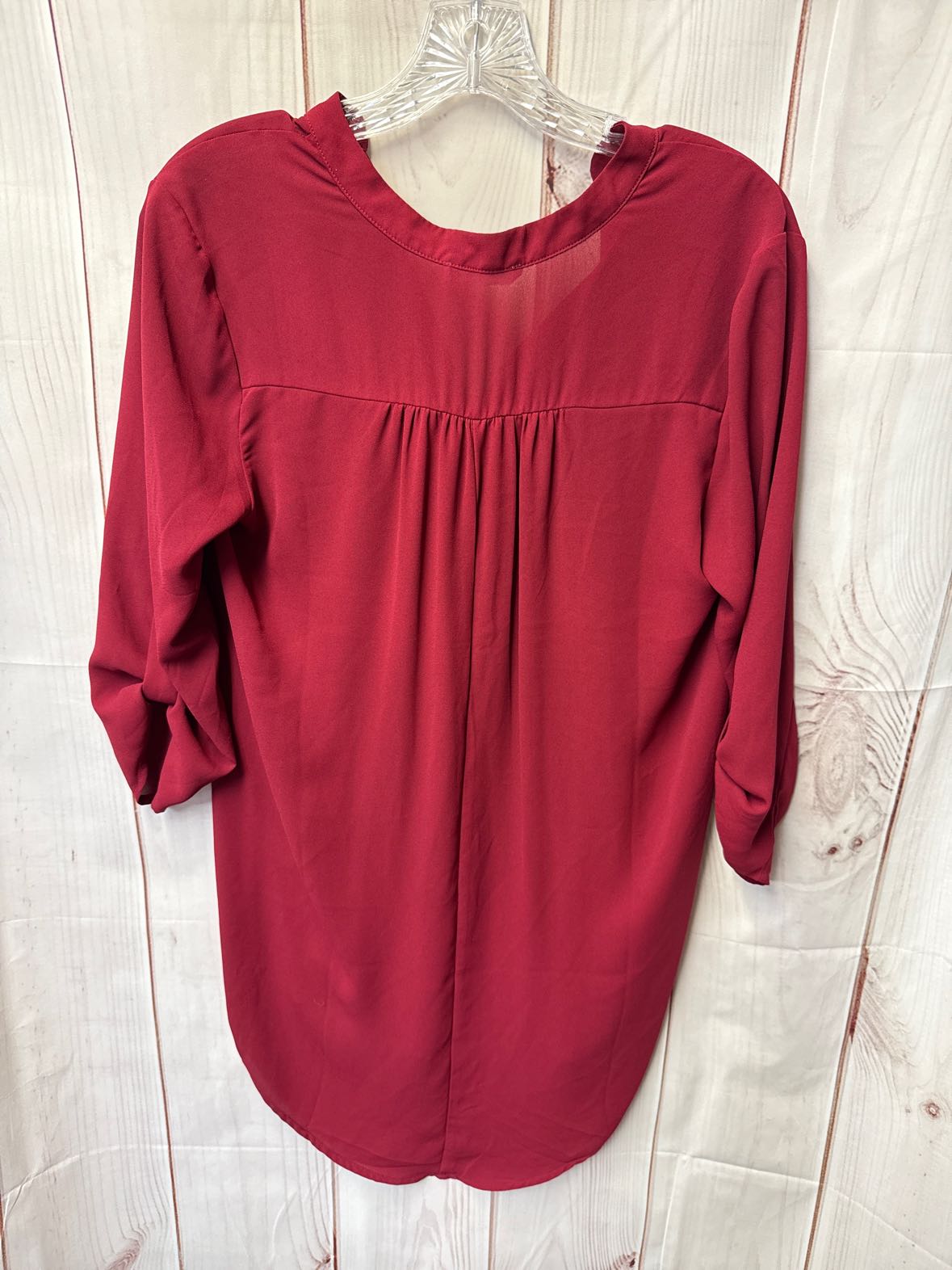 Lush Women's Size S Red 3/4 Sleeve Top