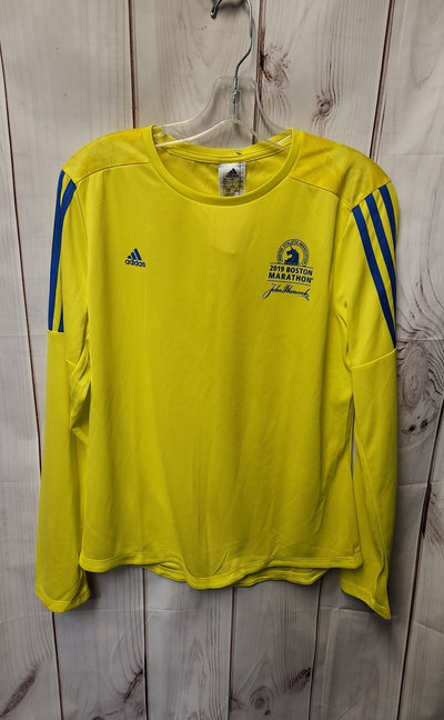 Adidas Men's Size L Yellow Shirt 2019 Boston Marathon