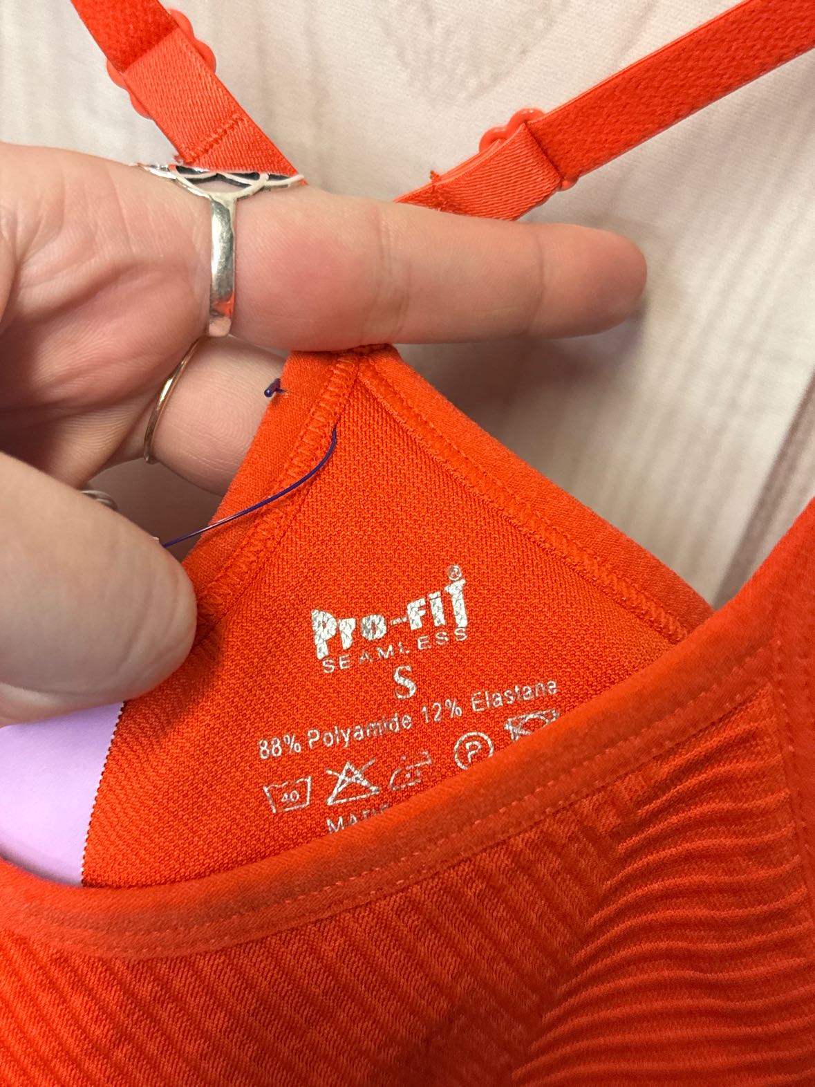 Pro-Fit Girl's Size 6 Orange Sports Bra