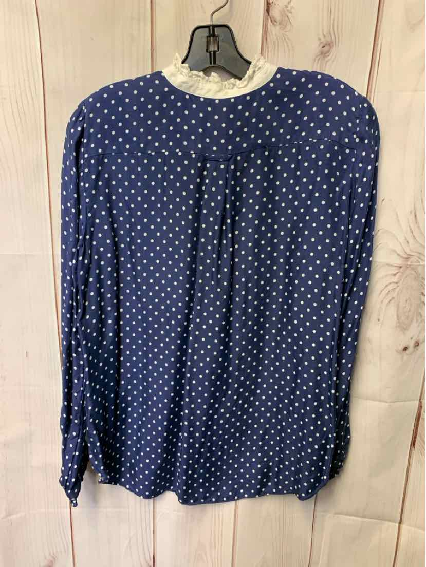 J Crew Women's Size M Navy Long Sleeve Top