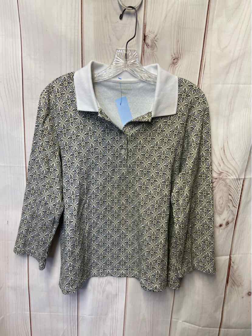 Appleseed's Women's Size L Beige Long Sleeve Top