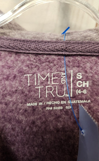 Time and Tru Women's Size S Purple Full Zip Hoodie