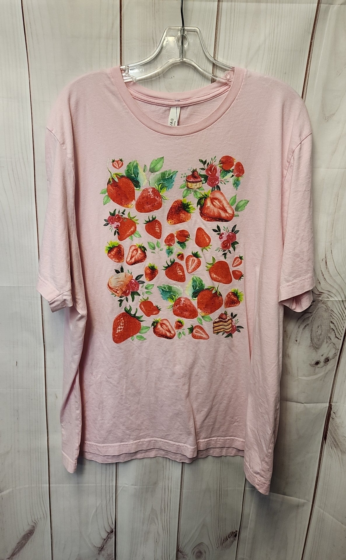 Bella+Canvas Women's Size 3X Pink Short Sleeve Top