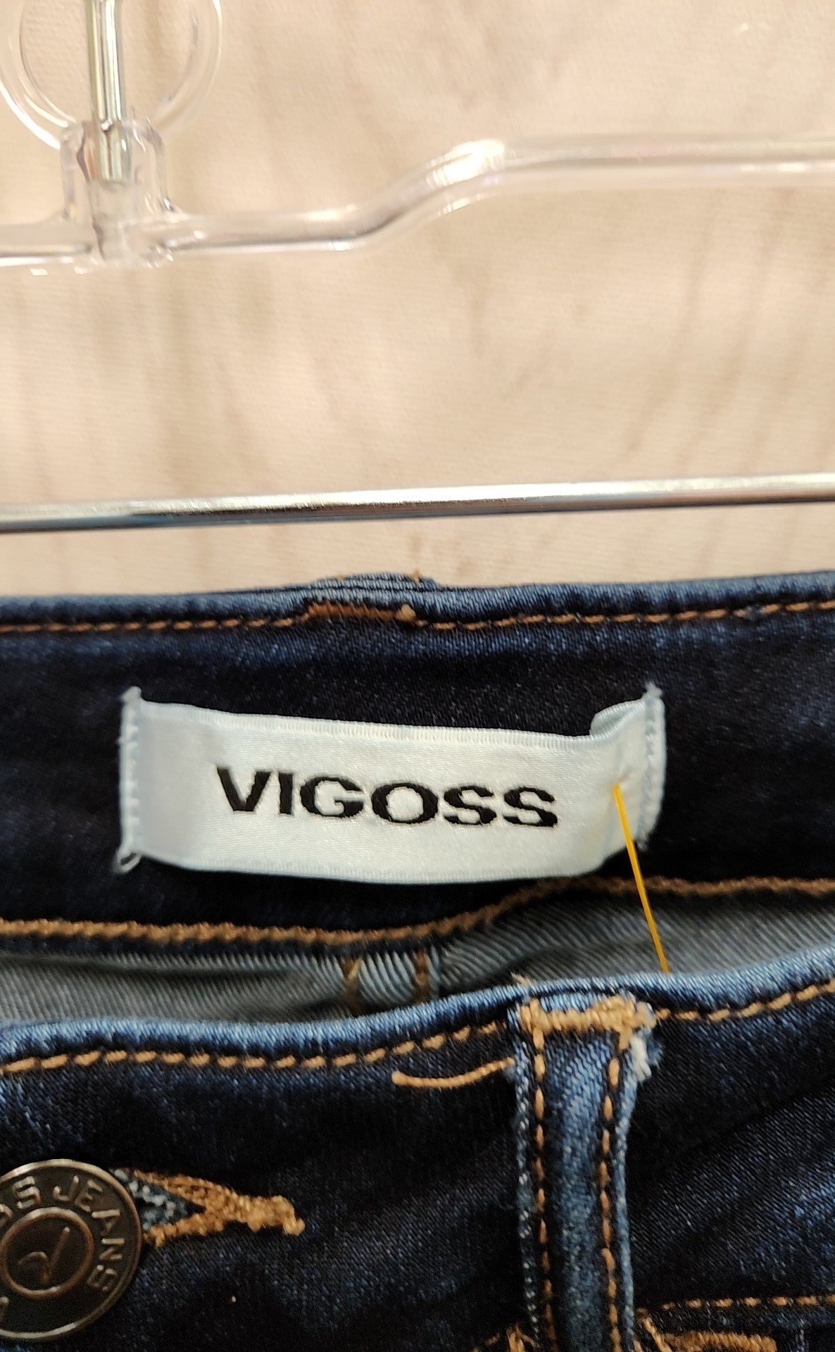 Vigoss Women's Size 26 (1-2) Stevie Straight Crop Blue Jeans