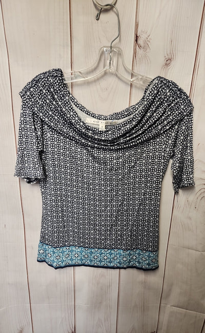 Max Studio Women's Size S Blue Short Sleeve Top