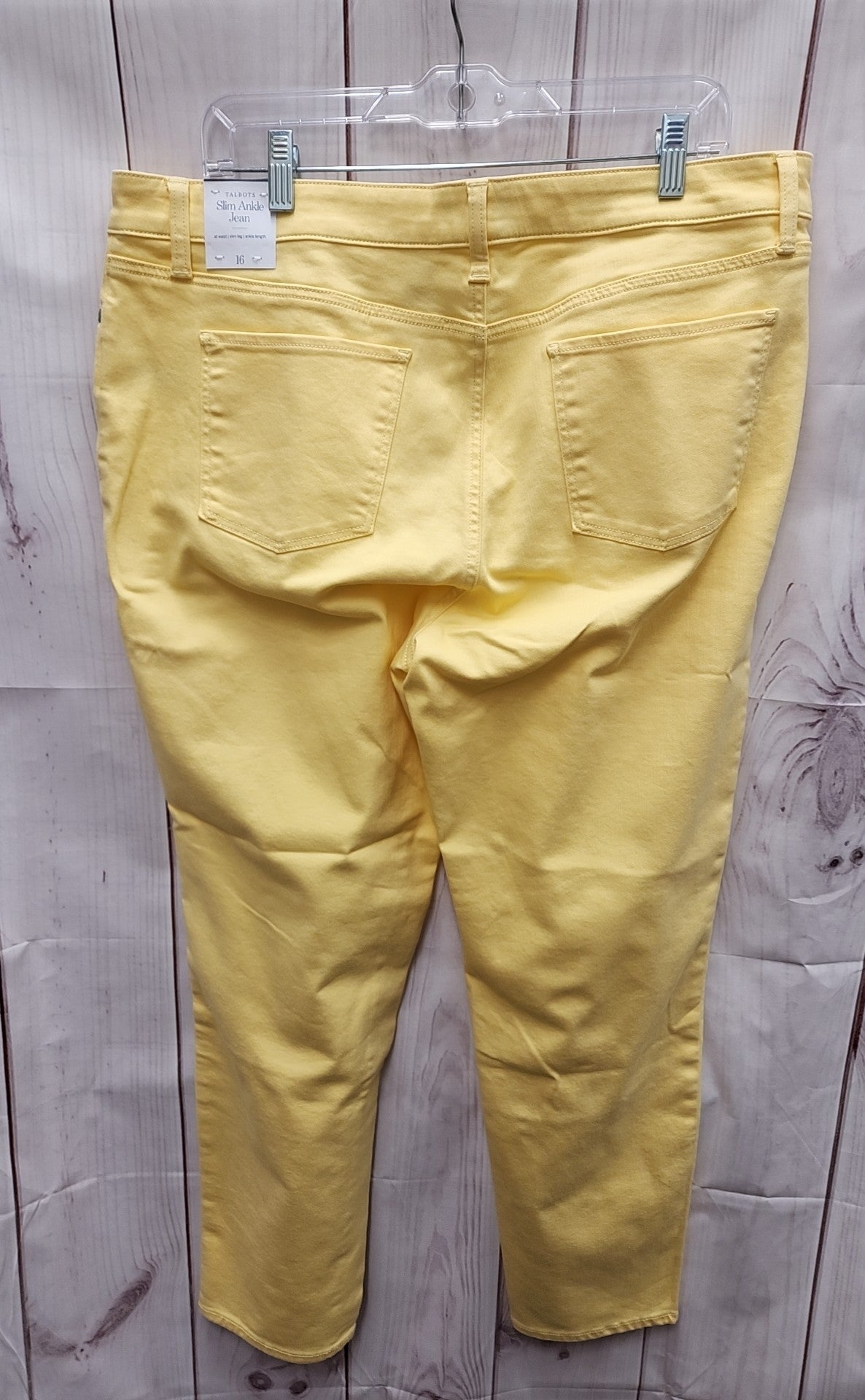 Talbots Women's Size 33 (15-16) Yellow Slim Ankle Jeans