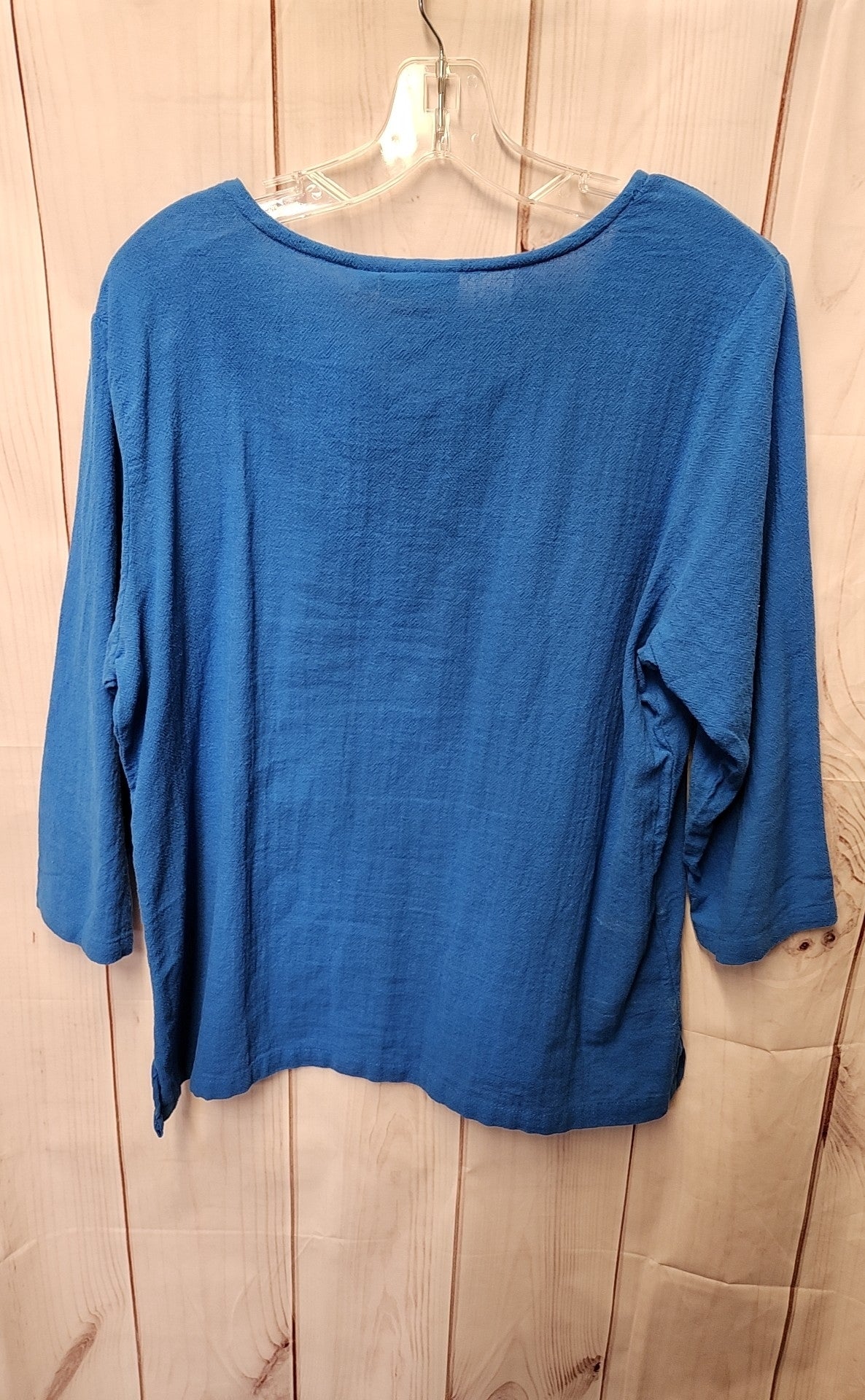 Lulu B Women's Size L Blue 3/4 Sleeve Top