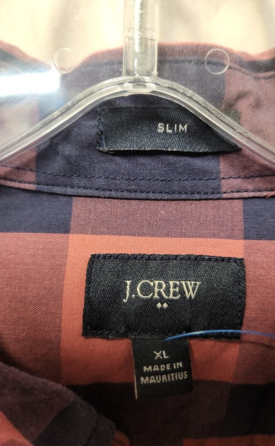 J Crew Men's Size XL Red & Blue Shirt