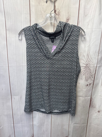 Jones New York Women's Size M Black & Green Sleeveless Top