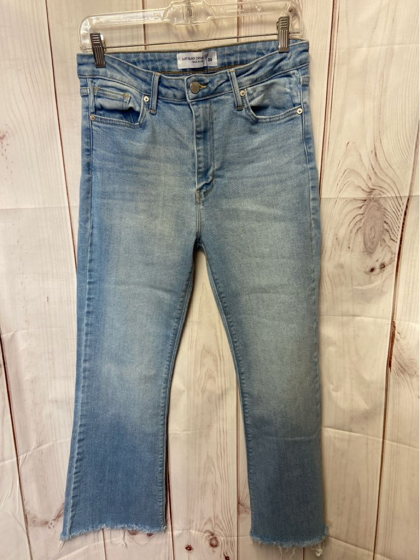 Just Black Women's Size 30 (9-10) Blue Denim Jeans