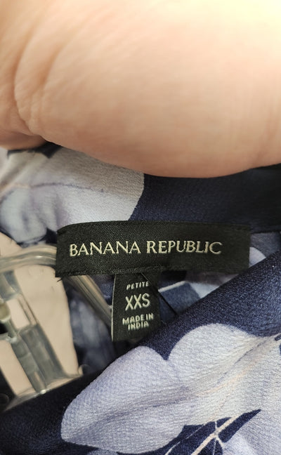 Banana Republic Women's Size XXS Petite Navy Long Sleeve Top